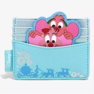 LOUNGEFLY DISNEY CINDERELLA Jaq & Gus CARDHOLDER! Princess Mice Cute